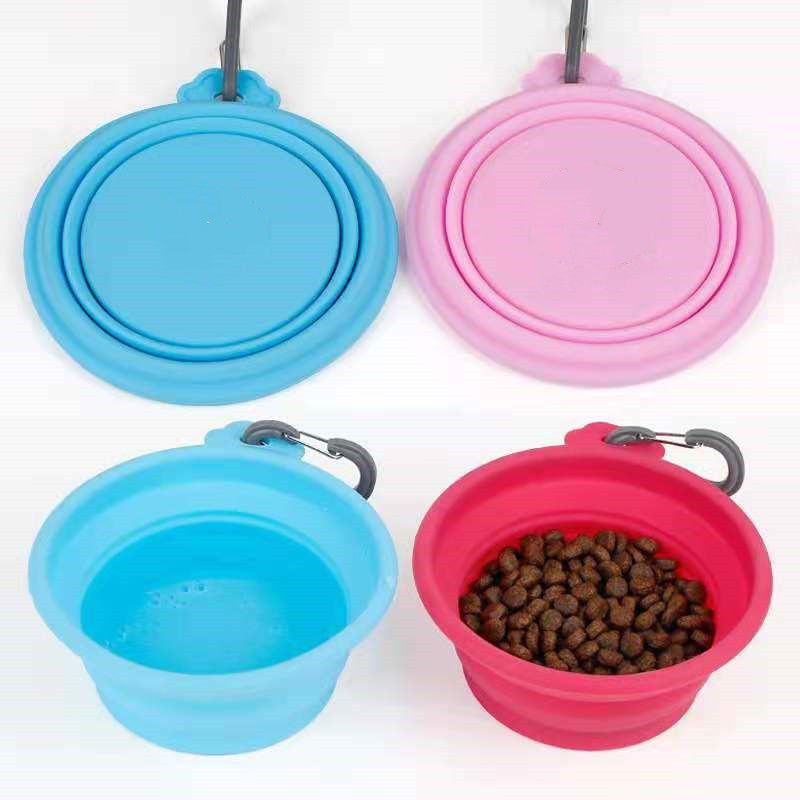 Katlanabilir Silikon Köpek Kasesi Besleme Tabakları
