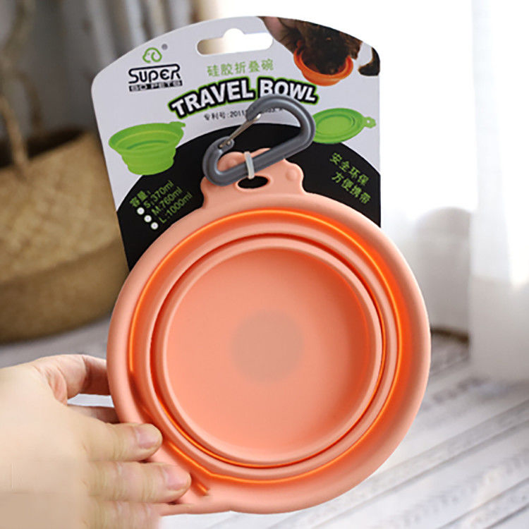 Seyahat Besleme ve Sulama Tabağı için 24oz Genişletilebilir Silikon Köpek Kasesi
