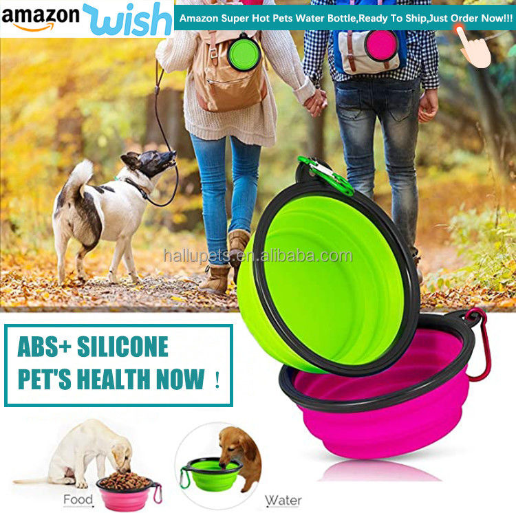 Köpek Besleme İçin Katlanabilir Silikon Katlanabilir Pet Kase Gıda Sınıfı