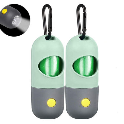 Hap Şekli LED El Feneri Pet Poop Köpek Atık Torbası Tutacağı Dispenseri